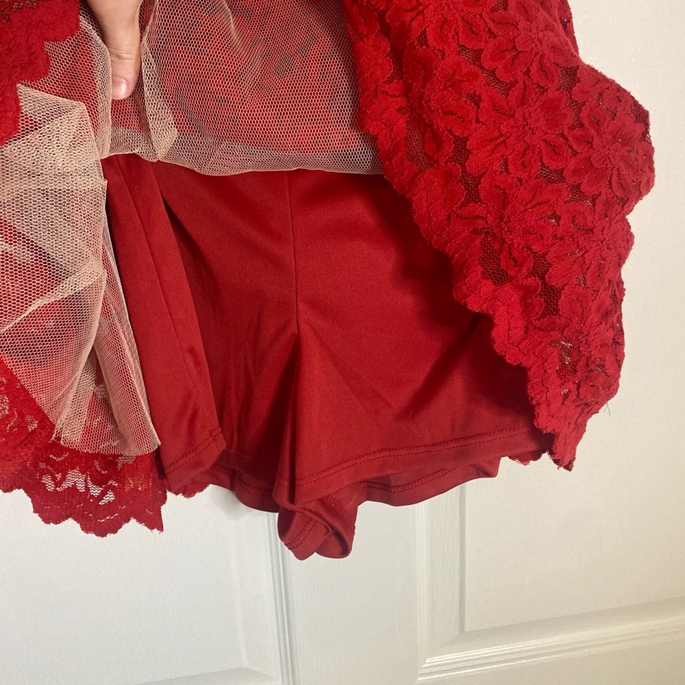 Show Me Your Mumu Red Ricci Skort Mini Dress - Picture 6 of 9